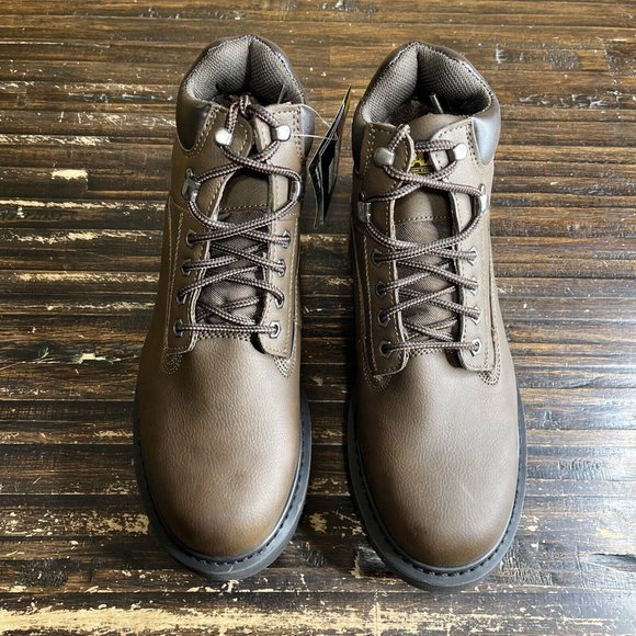 NEW Men's Brown Brazos Tradesman ST Brown Steel Toe Boots Size 9 - Picture 4 of 7